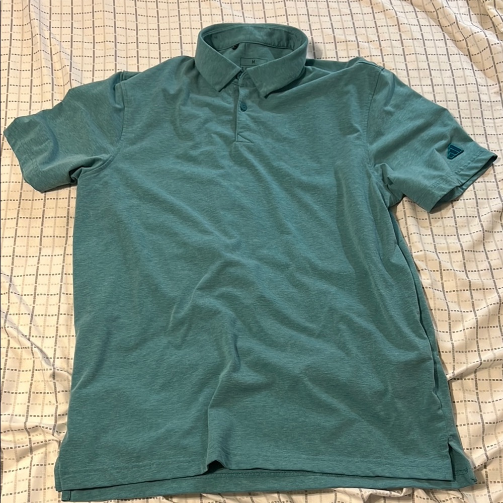 Adidas Men's Green/Blue Polo Shirt